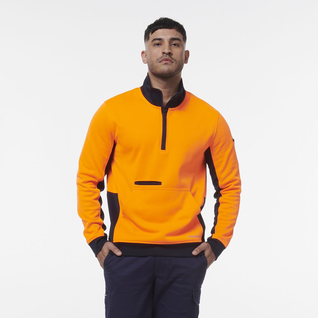 Hi Vis  Spliced 1/4 Zip Fleece