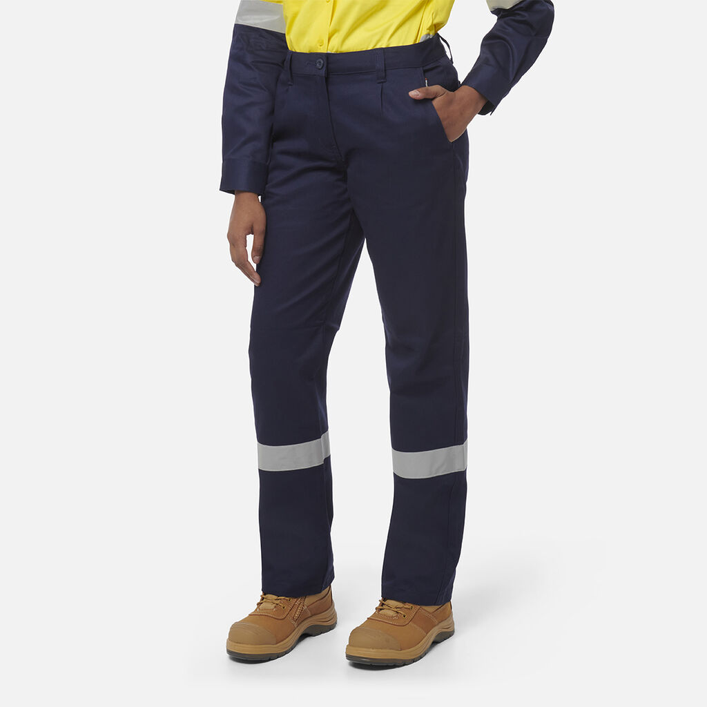 Women's Reflective Cotton Drill Work Pants
