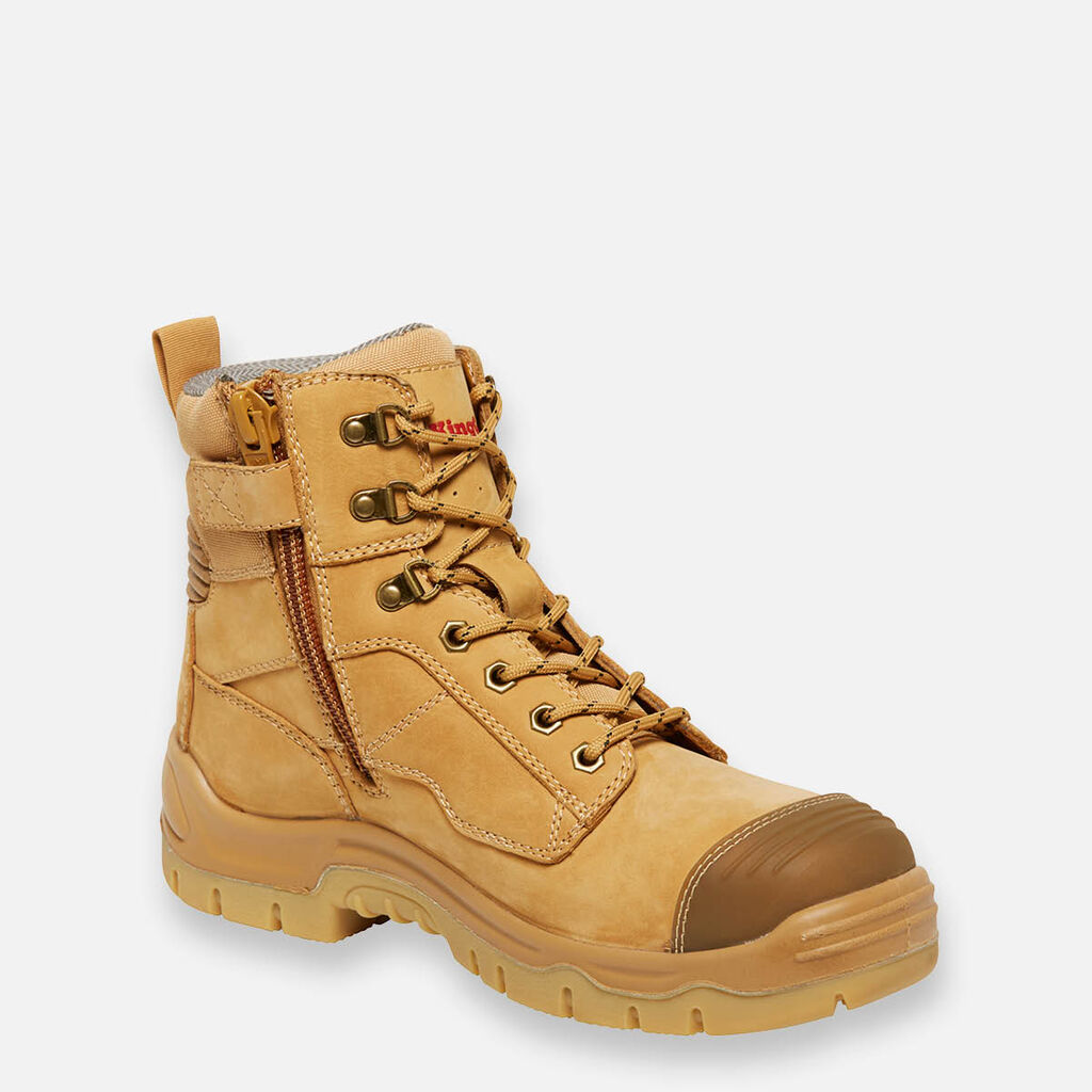 Phoenix Zip/Lace Composite Safety Work Boots 6" - Wheat