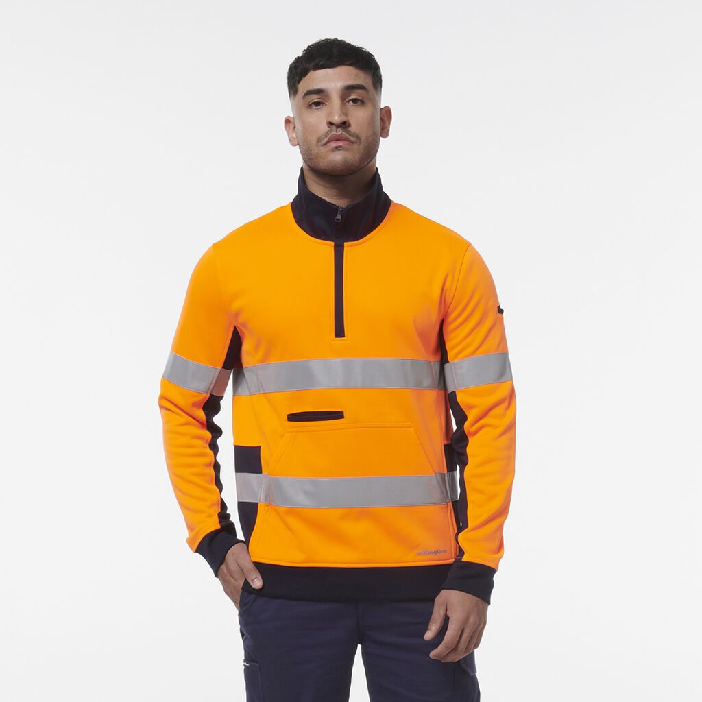 Reflective Spliced 1/4 Zip Fleece