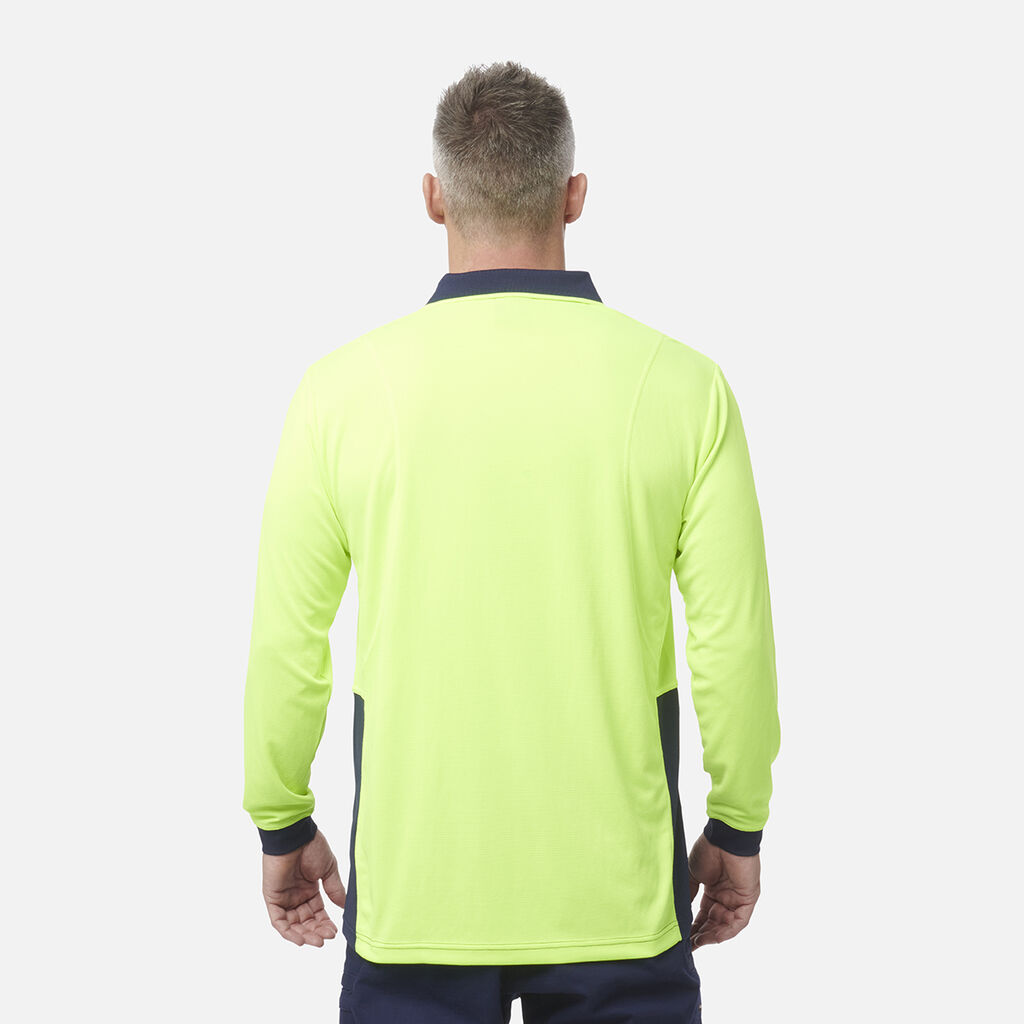 Workcool Hyperfreeze Hi-Vis Two Tone Long Sleeve Polo Shirt