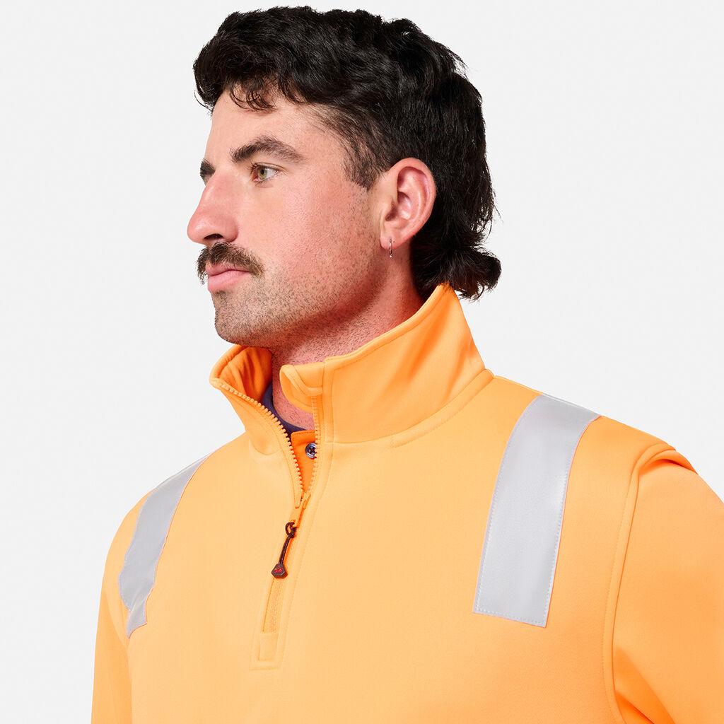 Originals Hi Vis Vic Rail 1/4 Taped Pullover