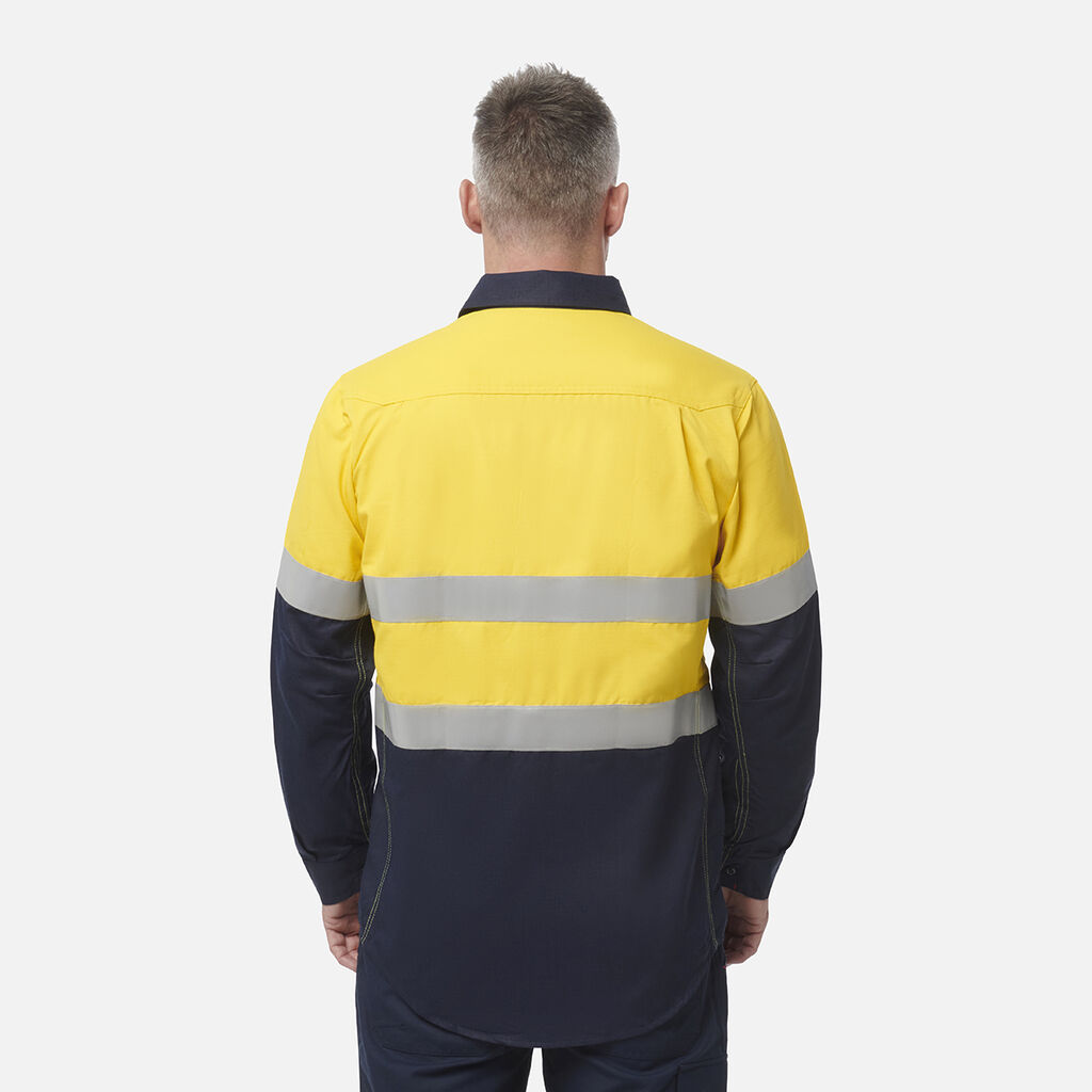ShieldTec Fr Hi Vis 2 Tone Open Front Taped Shirt PPE2