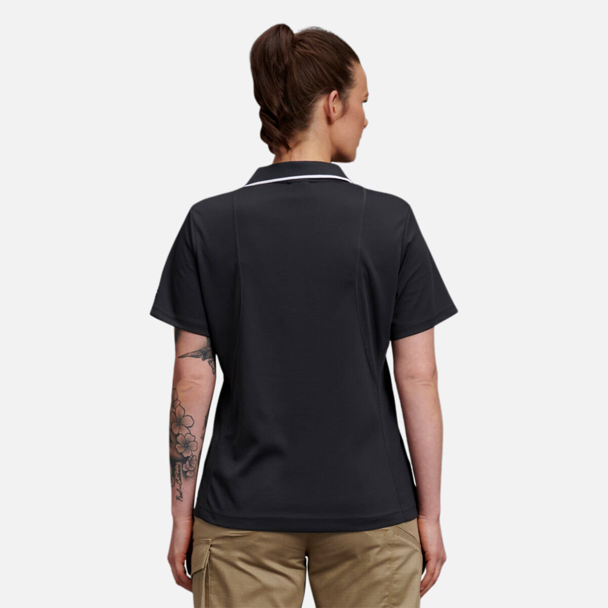 Tシャツ・カットソー K-WAY Woman Polo Shirt Black K4123RW USY 33984_990-4-front.jpg