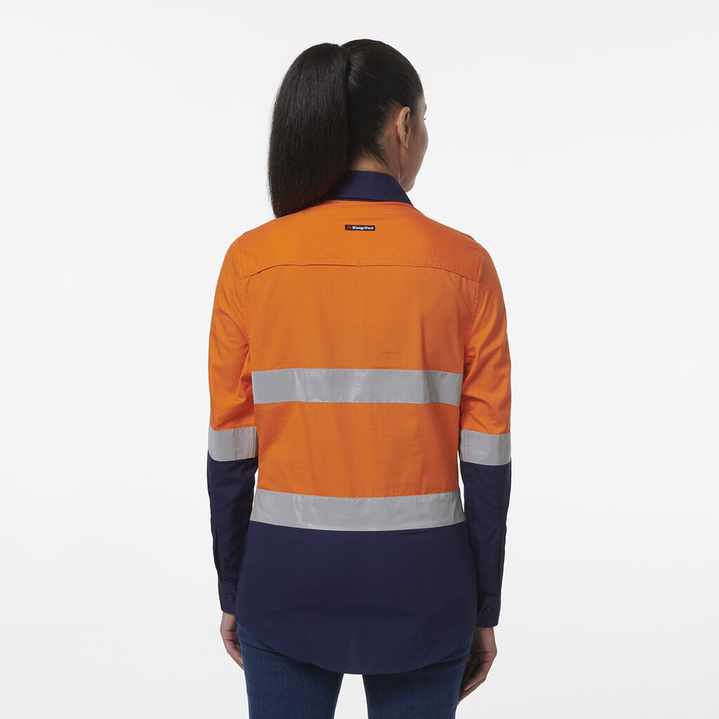 Womens Workcool Vented Closed Front Reflective Shirt