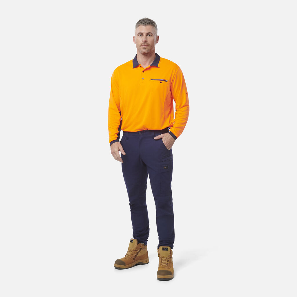 Workcool Hyperfreeze Hi-Vis Lightweight Long Sleeve Polo 