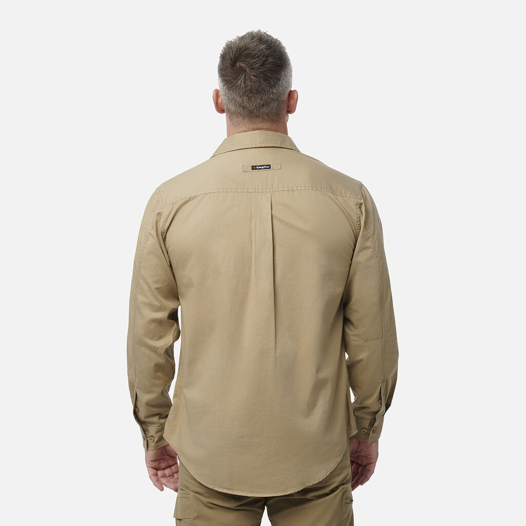 Tradies Lightweight Cotton Drill Long Sleeve Work Shirt