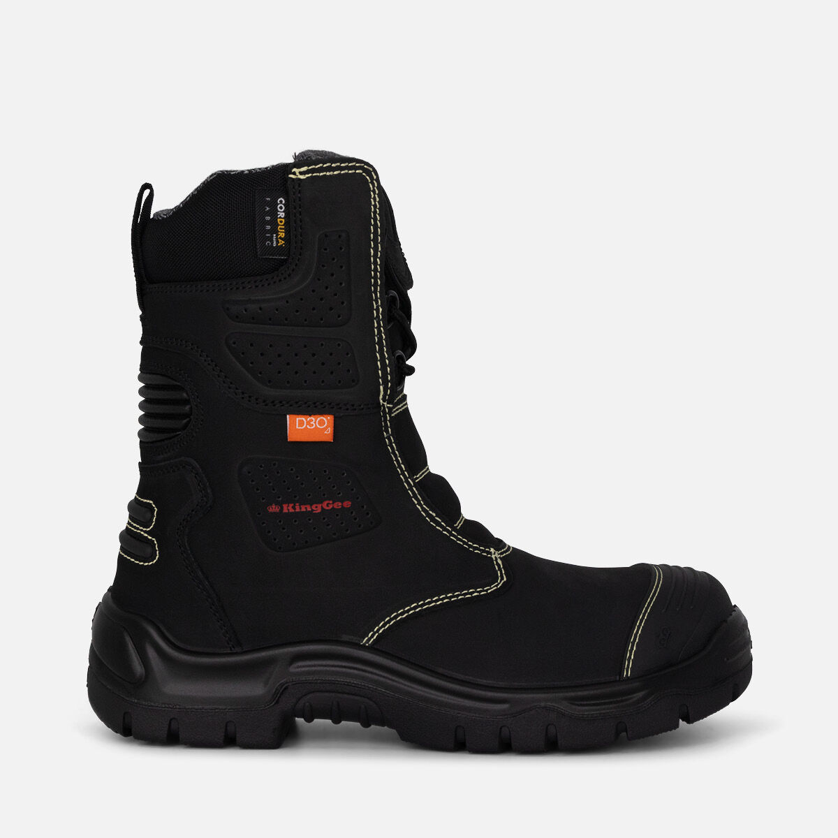 Bennu Rigger Steel Toe Safety Work Boots With Scuff Cap Black