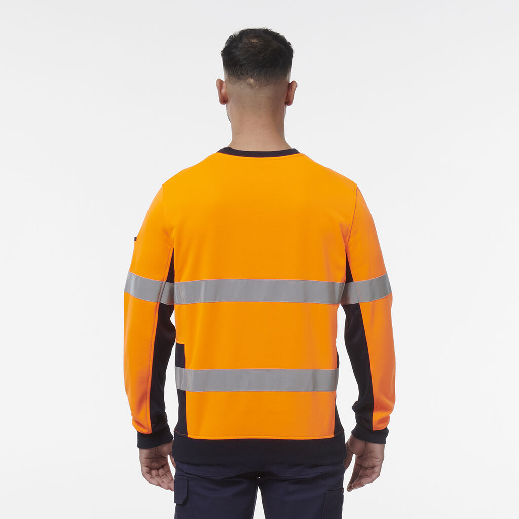 Reflective Spliced Crew Neck  Fleece
