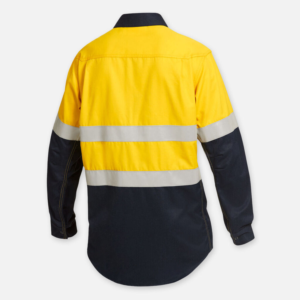 Shieldtec LENZING™ FR Hi-Vis Spliced Open Front Taped Shirt PPE2