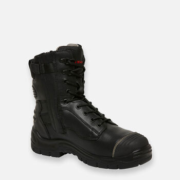 Phoenix Metguard Zip/Lace Safety Work Boots Black 8"