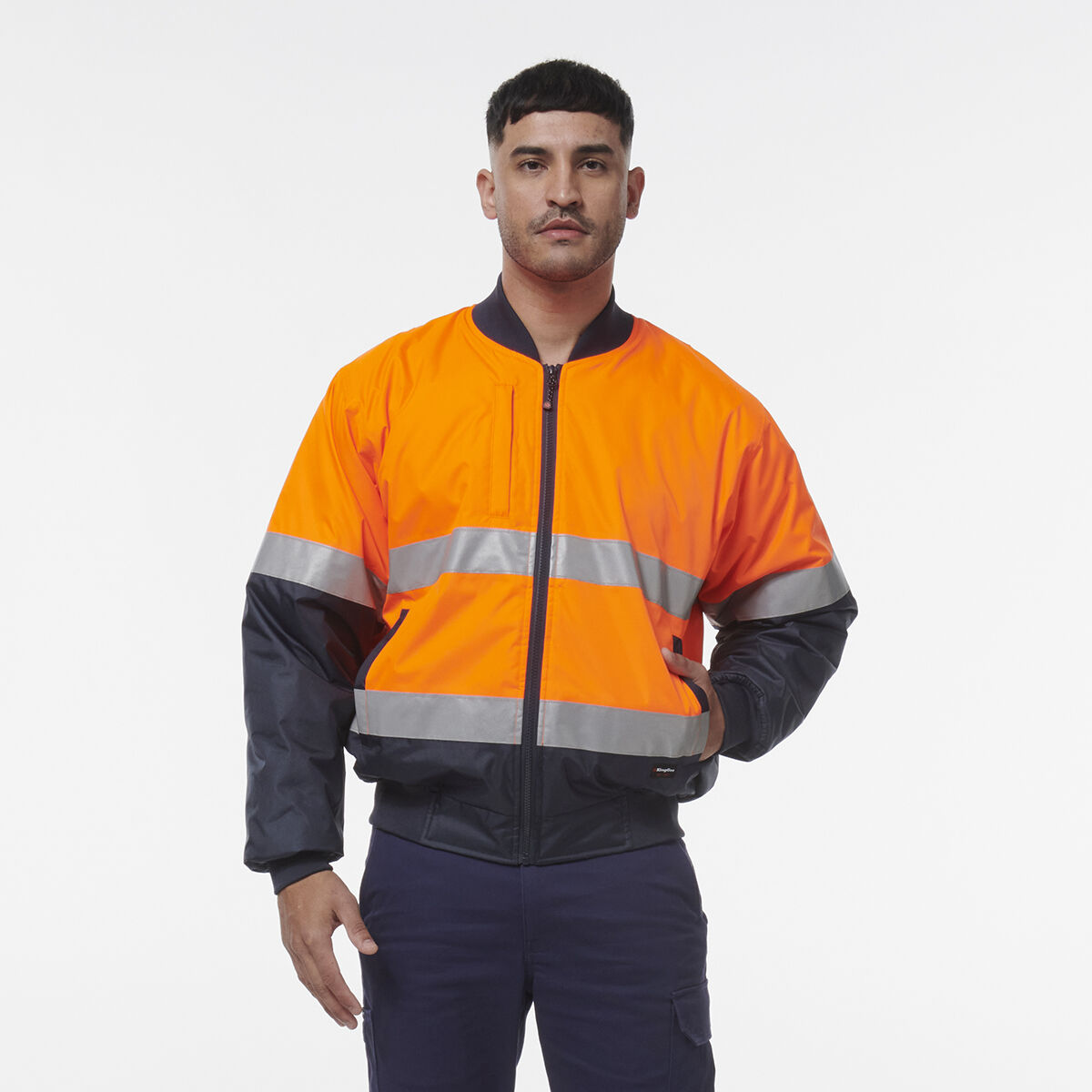 Reflective bomber jacket mens top