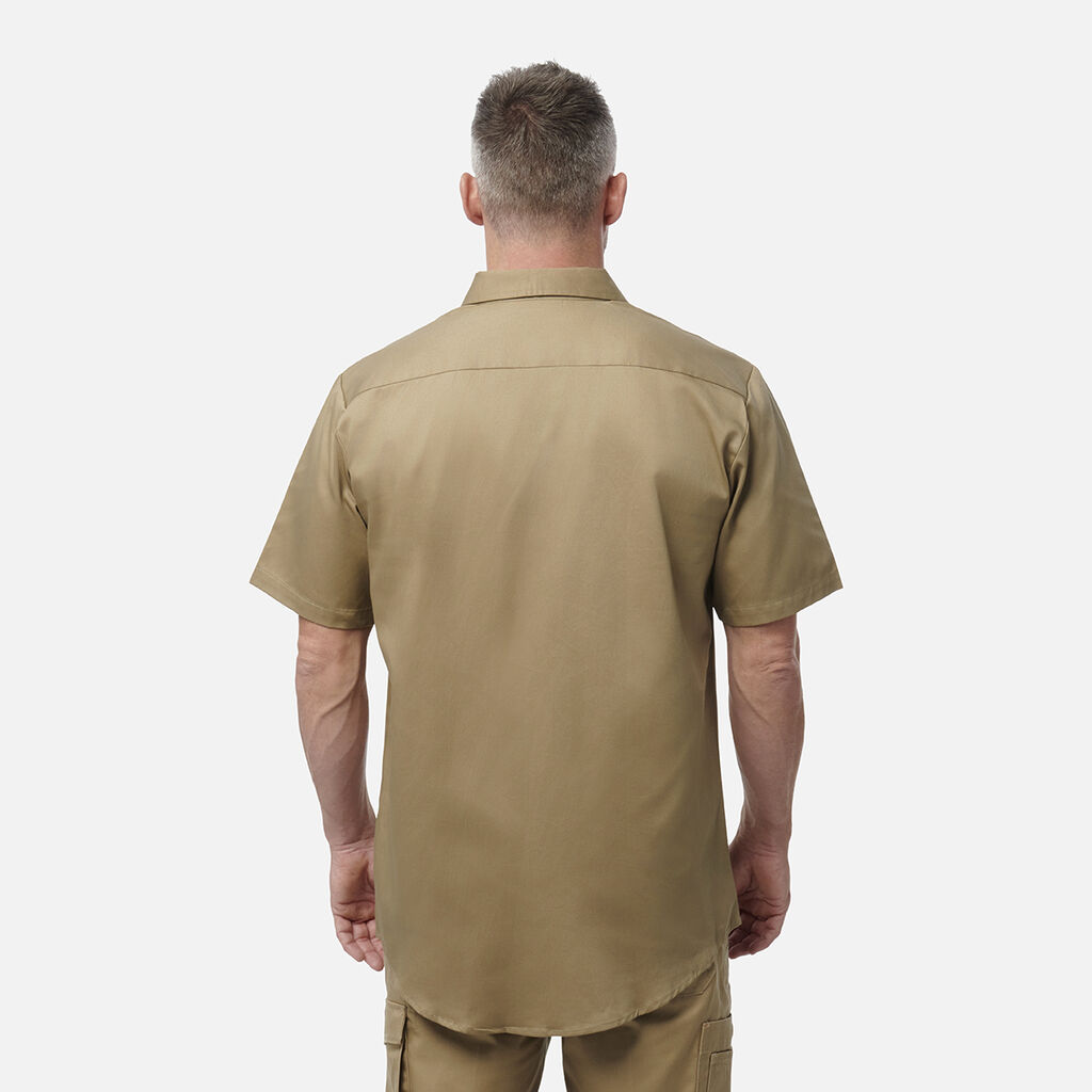 Originals Short Sleeve Open Front Cotton Drill Work Shirt