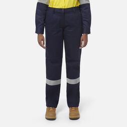 Women's Reflective Cotton Drill Work Pants