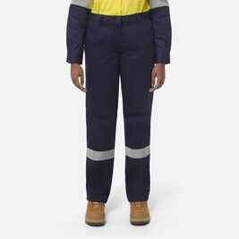 Women's Reflective Cotton Drill Work Pants