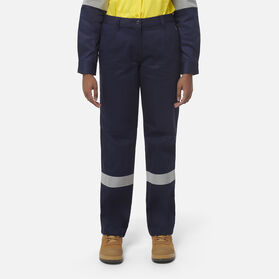 Women's Reflective Cotton Drill Work Pants