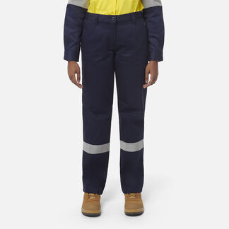 Women's Reflective Cotton Drill Work Pants