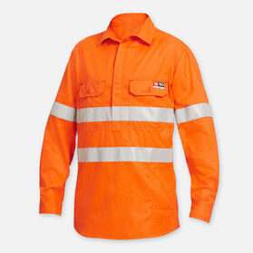 ShieldTec FR Hi Vis Closed Front Taped Shirt PPE2
