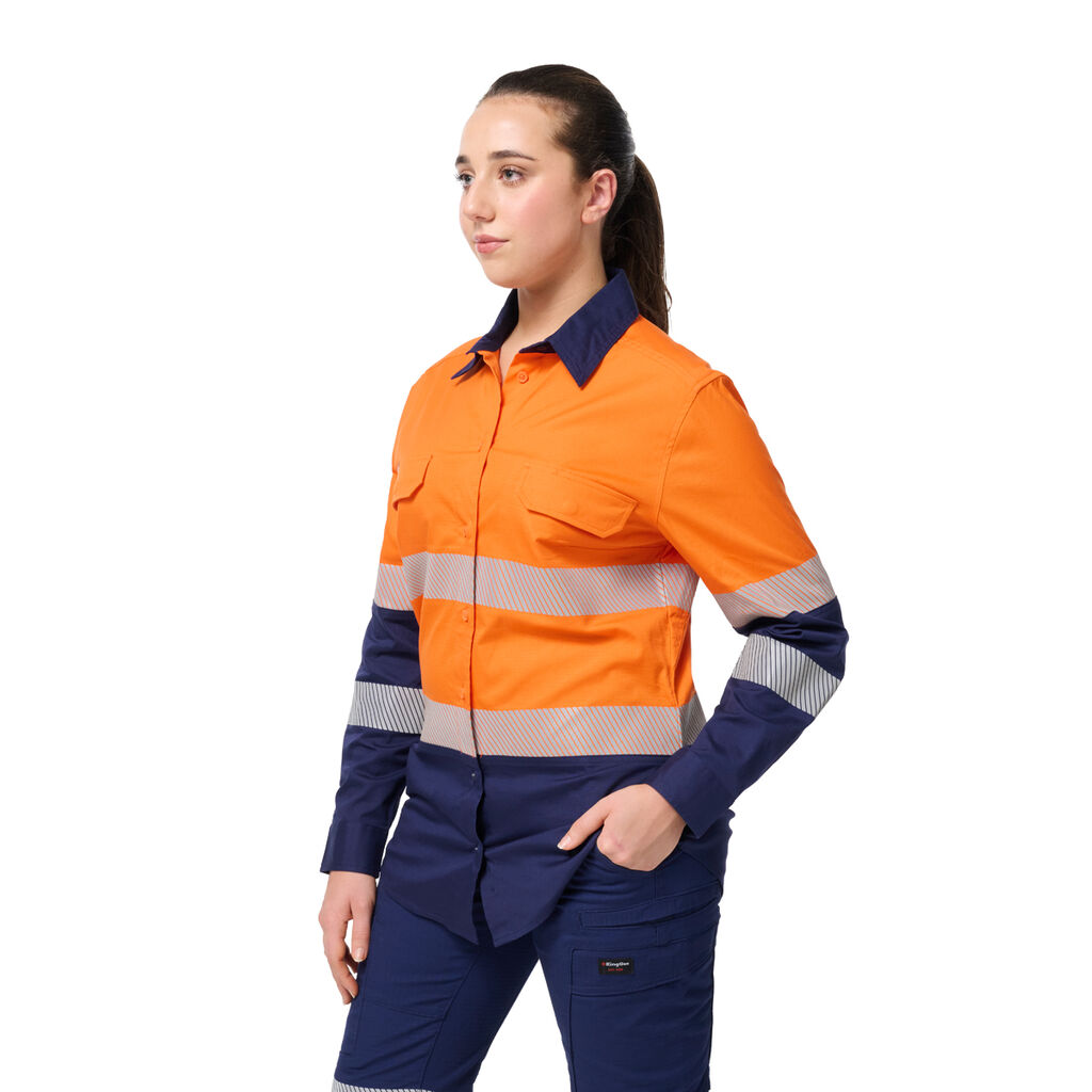 Women's Workcool Spliced Stretch Taped Long Sleeve Shirt 