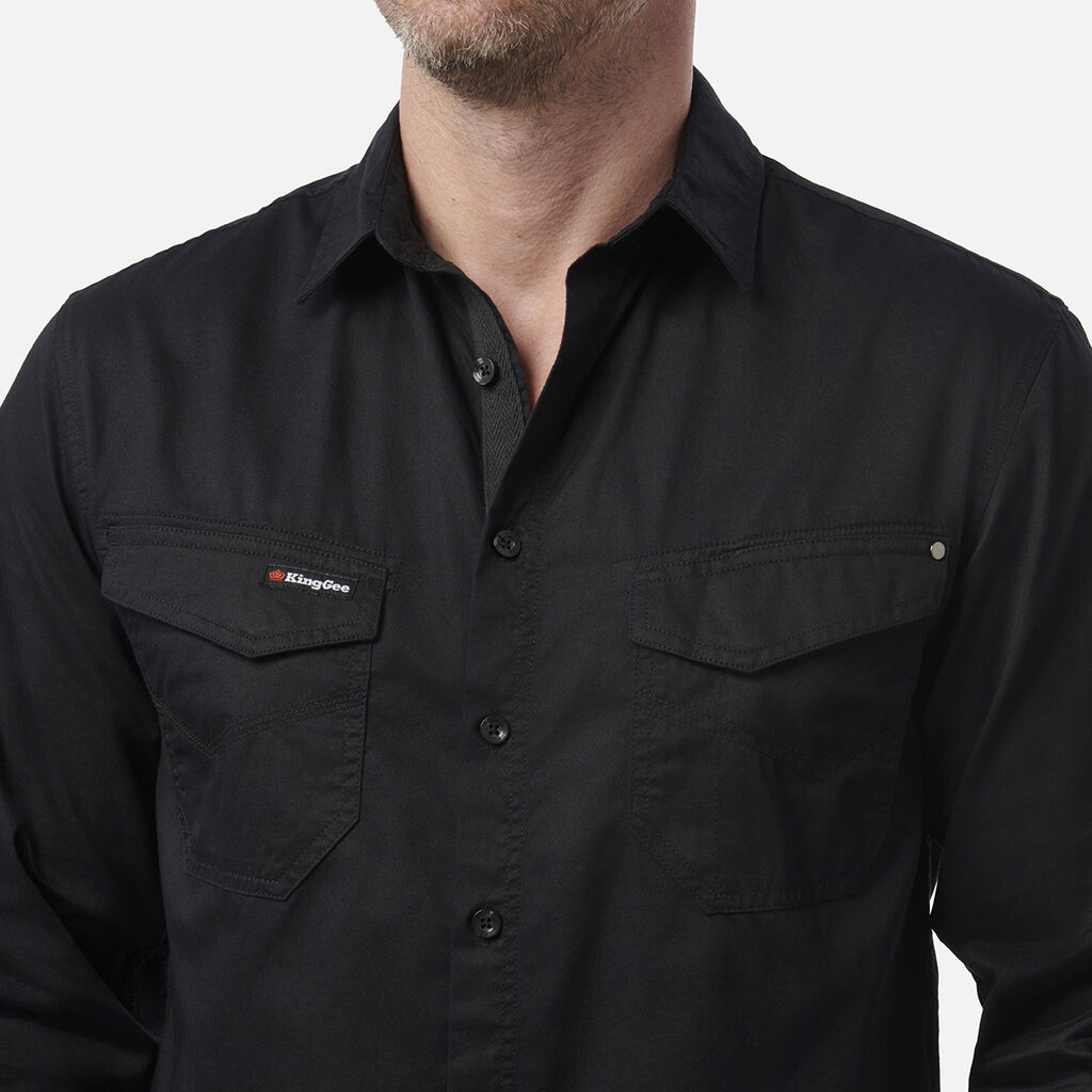 Tradies Lightweight Cotton Drill Long Sleeve Work Shirt
