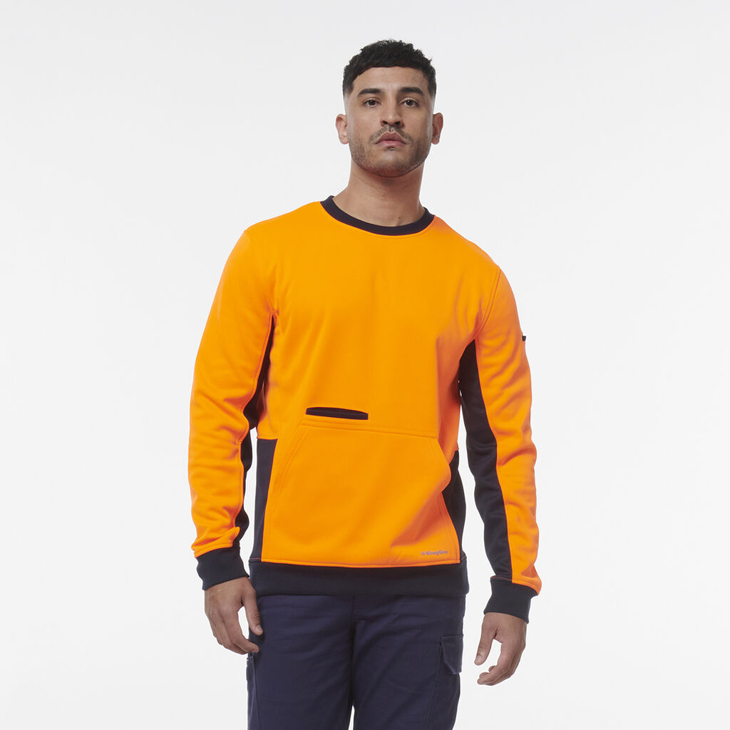 Hi Vis Spliced Crew Neck Fleece