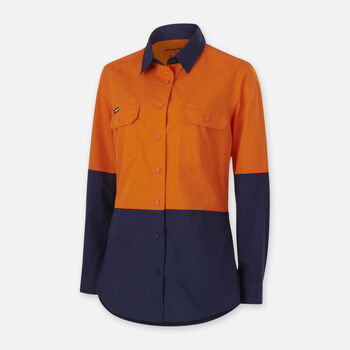 Women's Workcool Vented Spliced Shirt Long Sleeve