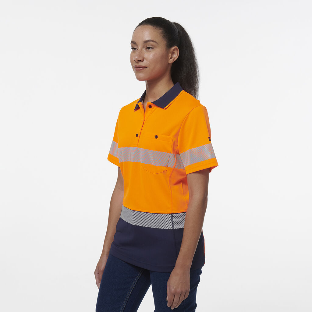 Womens Workcool Hyperfreeze Spliced Short Sleeve Polo with Segmented Tape