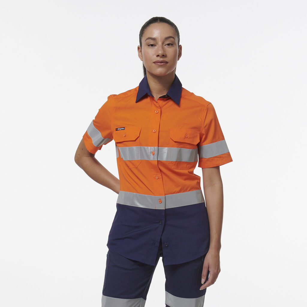 Womens Workcool Vented Reflective Short Sleeve Shirt