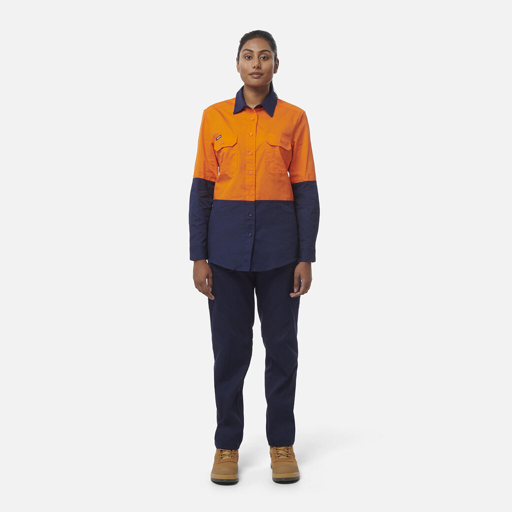 Women's Workcool Vented Spliced Shirt Long Sleeve
