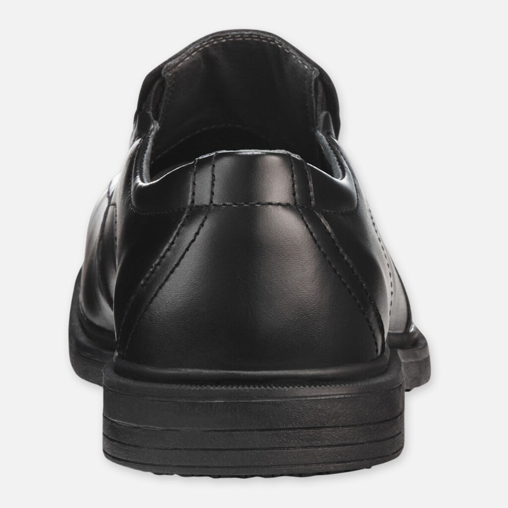 Collins Leather Slip On Safety Toe Shoes - Black
