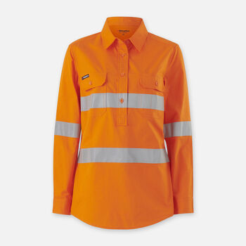 Womens Workcool Vented Closed Front Shirt Taped Long Sleeve