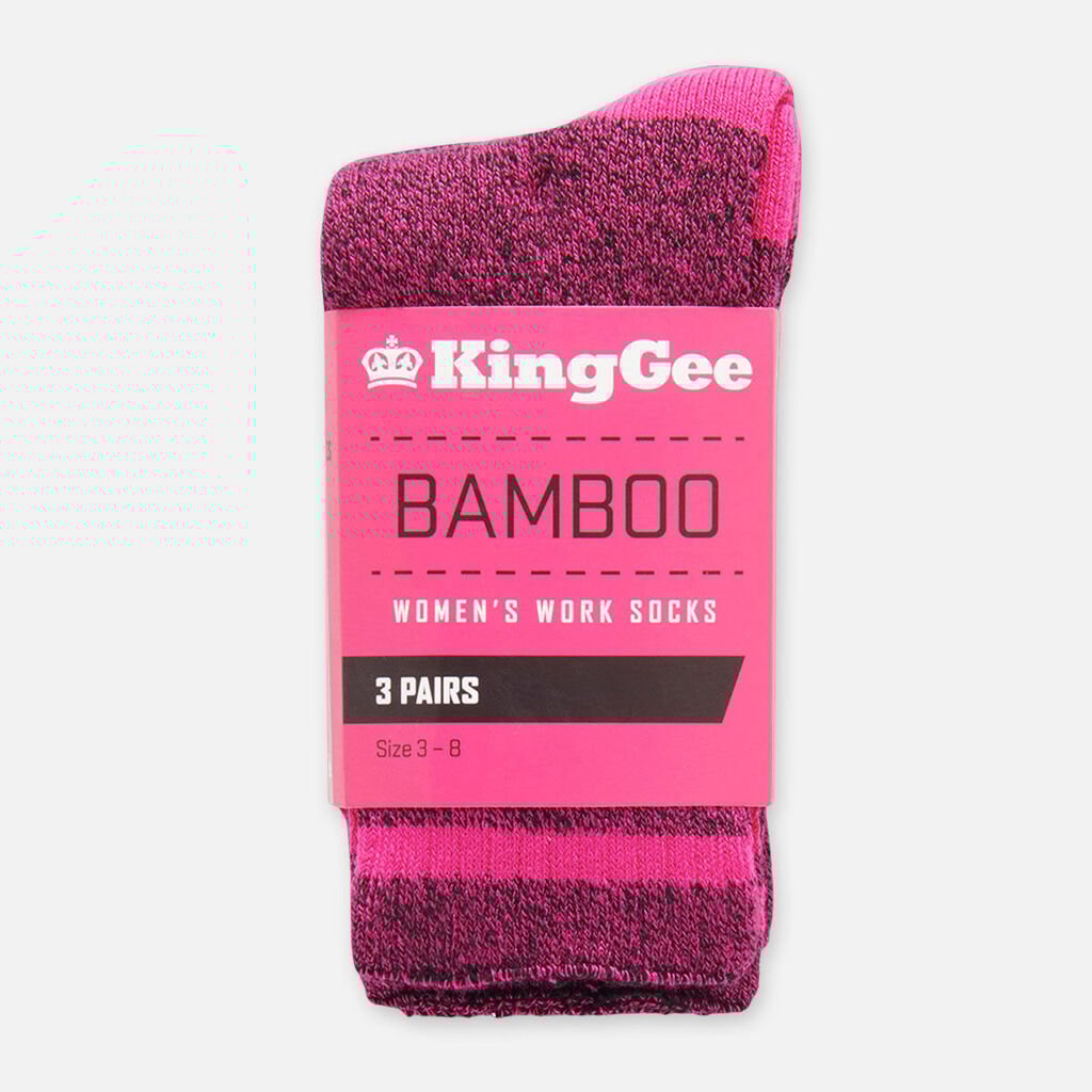 Women's Bamboo Crew Work Socks - 3 Pack
