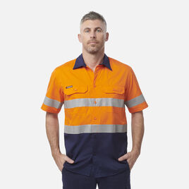 Workcool Vented Spliced Shirt Taped Short Sleeve