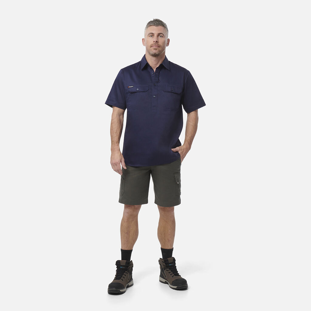 Originals Short Sleeve Closed Front Cotton Drill Work Shirt