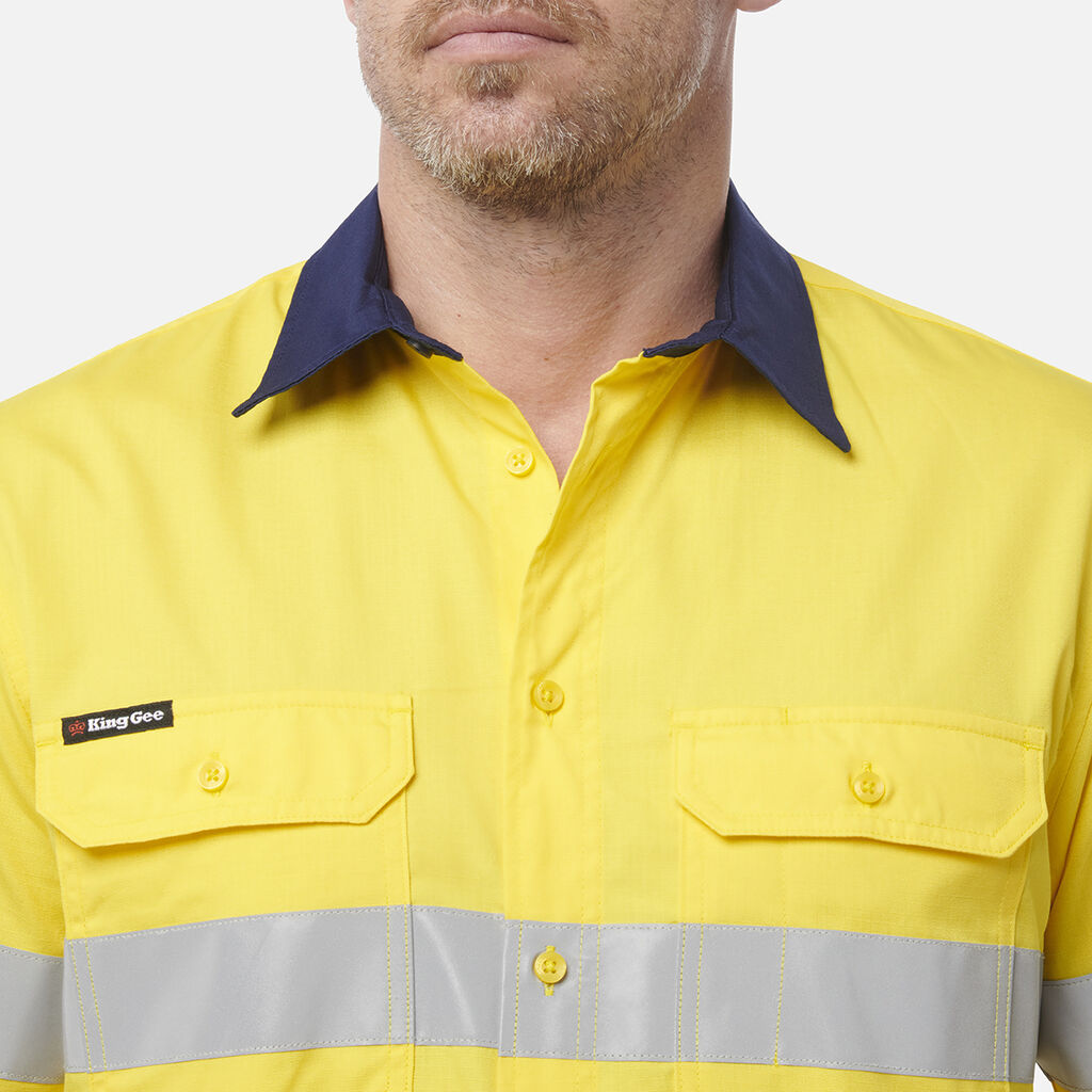 Workcool Vented Spliced Shirt Taped Short Sleeve