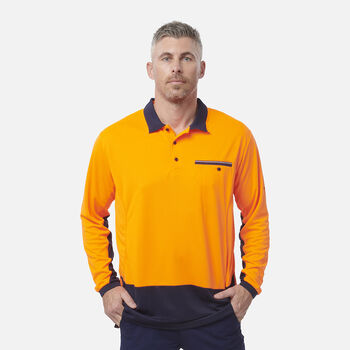 Workcool Hyperfreeze Hi-Vis Lightweight Long Sleeve Polo 