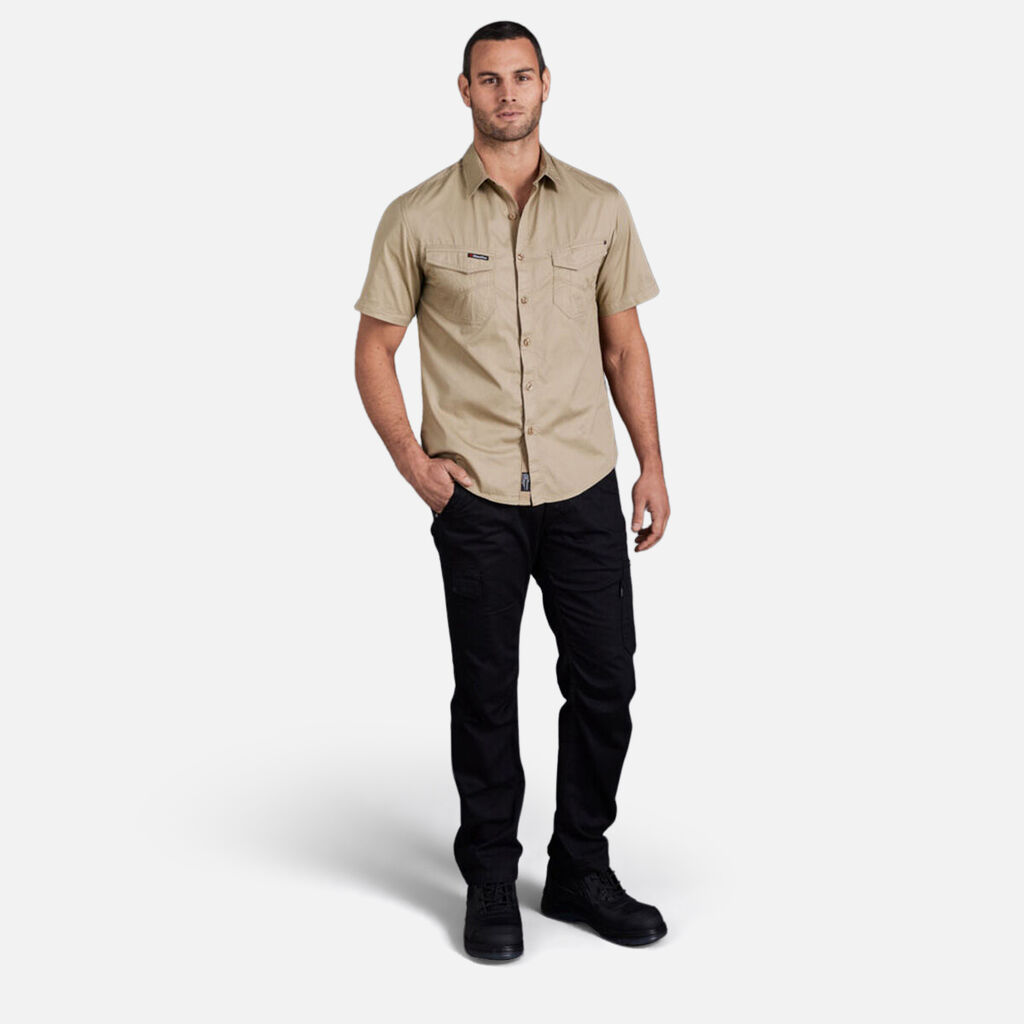 Tradies Lightweight Cotton Drill Short Sleeve Work Shirt