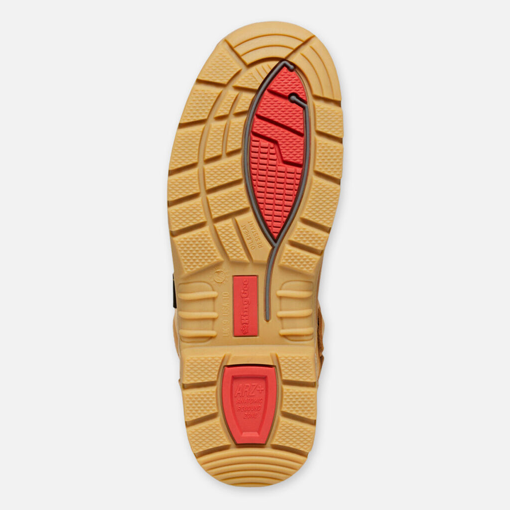 Phoenix Zip/Lace Safety Work Boots with Scuff Cap - Wheat