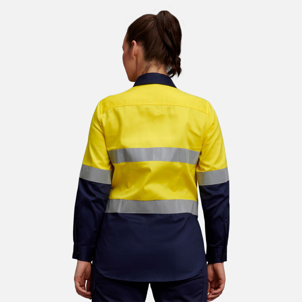 Women's Hi-Vis Reflective Long Sleeve Work Shirt