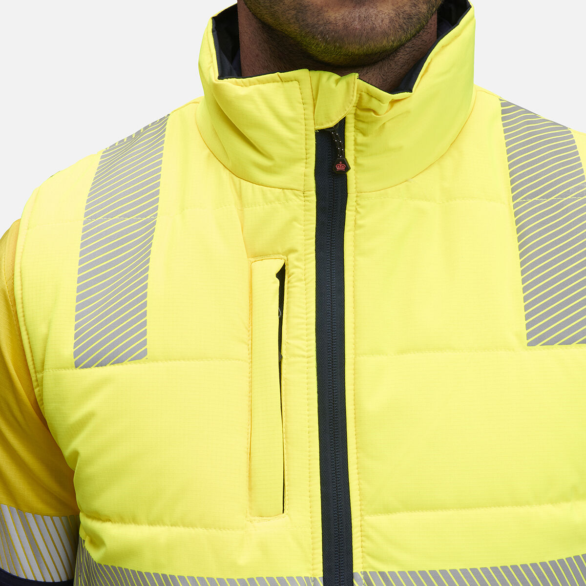 Hi Vis Reflective Ripstop Puffer Work Vest