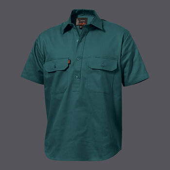 Closed Front Drill Shirt S/S