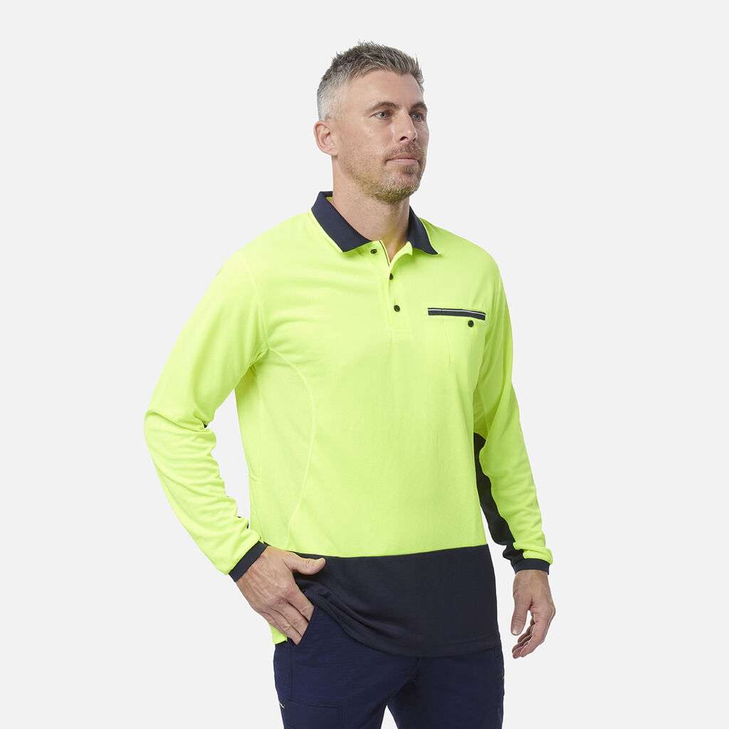Workcool Hyperfreeze Hi-Vis Lightweight Long Sleeve Polo 