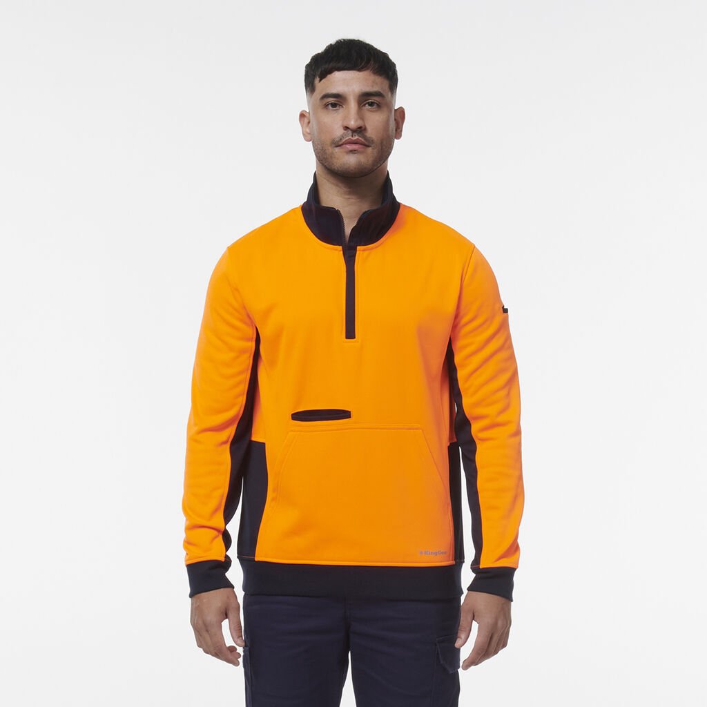 Hi Vis  Spliced 1/4 Zip Fleece