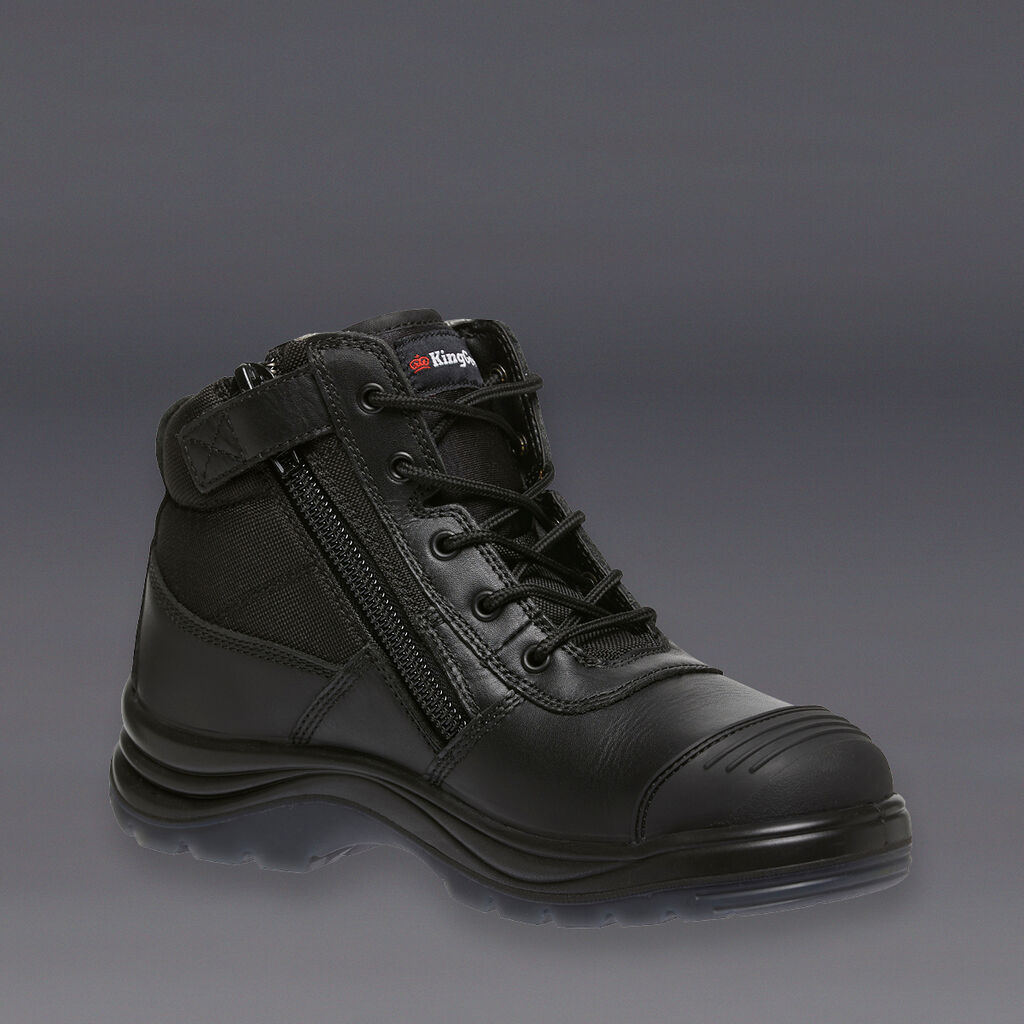 Tradie Puncture Resistant Steel Cap Work Boots 5" - Black