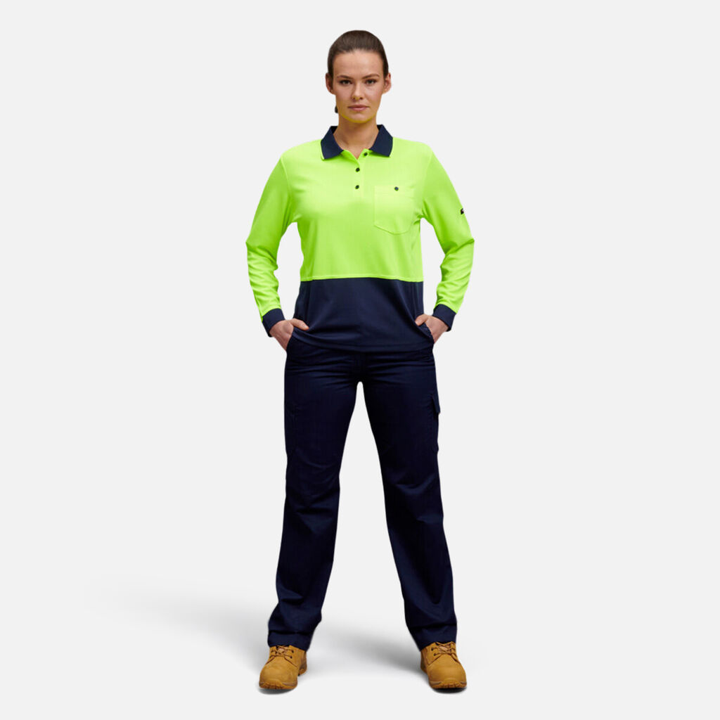 Women's Workcool Hyperfreeze Hi-Vis Long Sleeve Polo Shirt