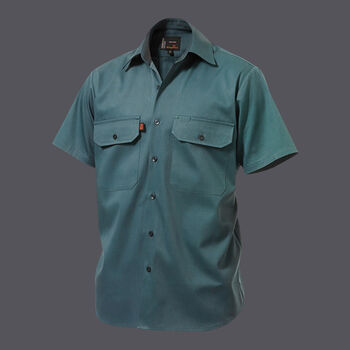 Open Front Drill Shirt S/S
