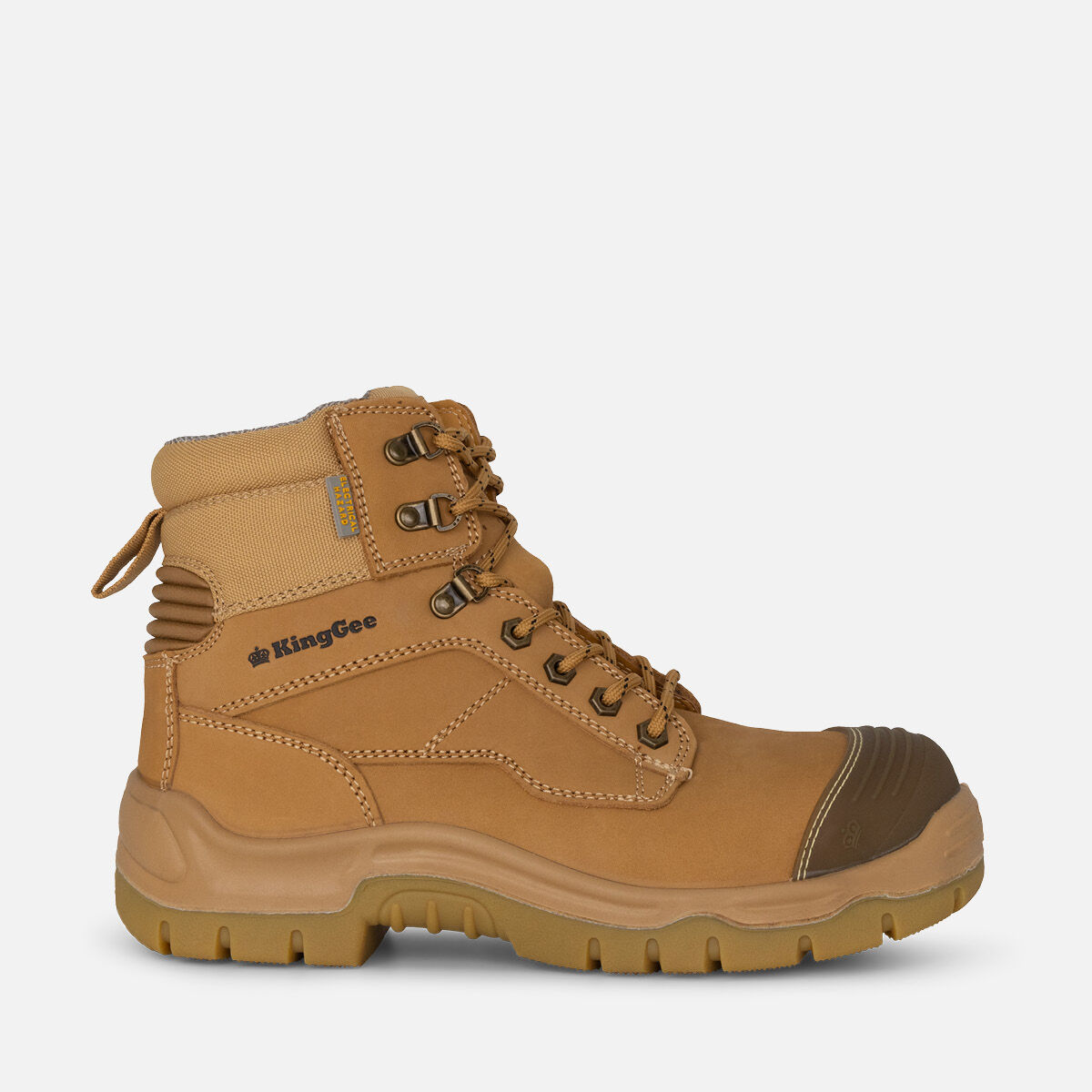 Phoenix Zip Lace Composite Safety Work Boots 6 Wheat