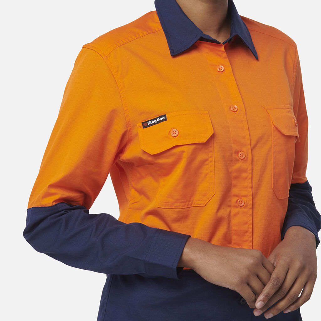 Women's Workcool Vented Spliced Shirt Long Sleeve