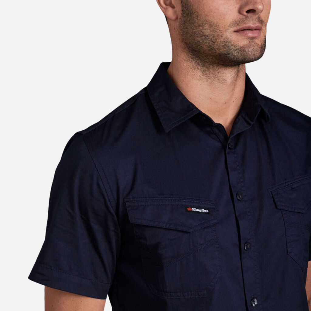 Tradies Lightweight Cotton Drill Short Sleeve Work Shirt