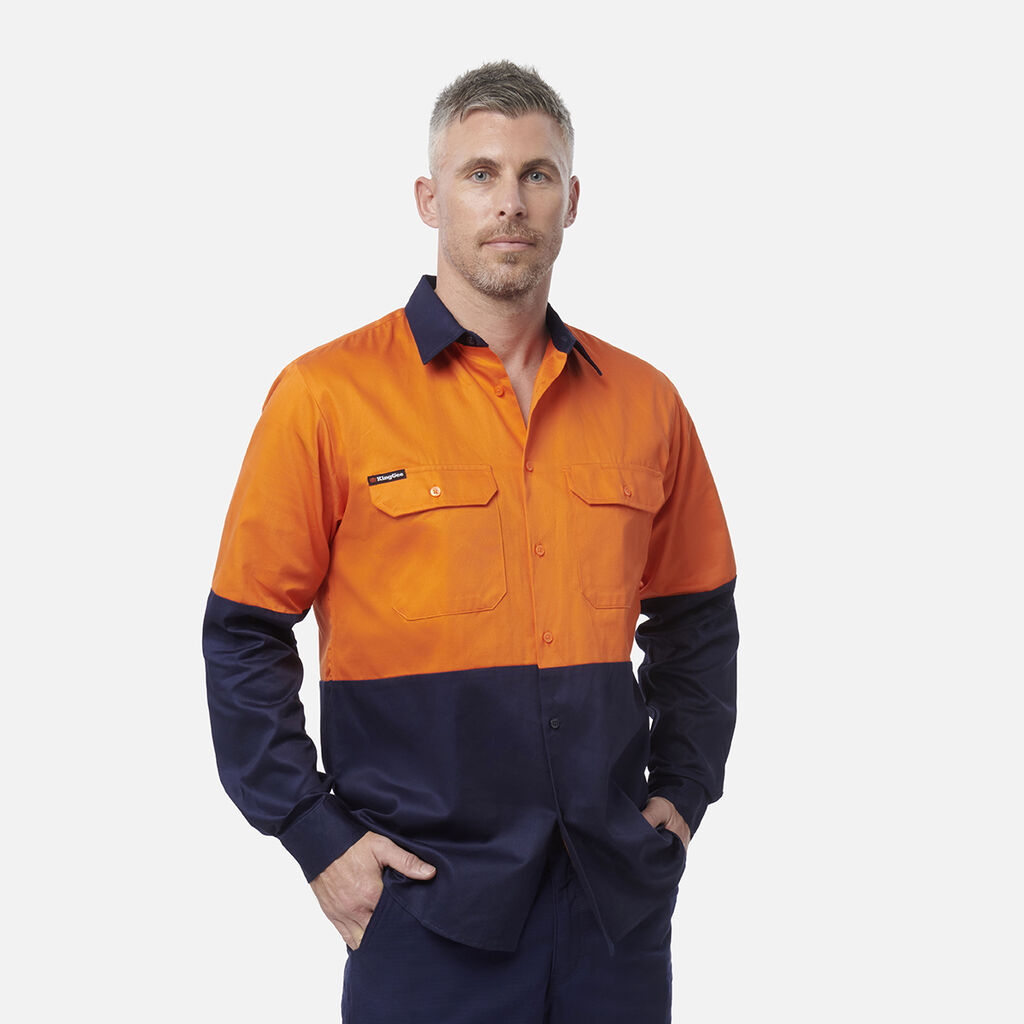 Originals Hi-Vis Long Sleeve Drill Work Shirt